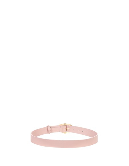 Cinto fino rígido em pele sintética com fivela oval Rinascimento