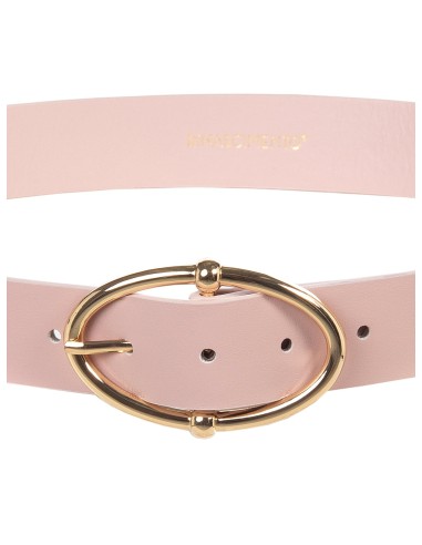 Cinto fino rígido em pele sintética com fivela oval Rinascimento