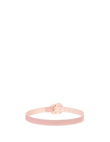 Cinto Fino Rígido em Pele Sintética com Fivela Geométrica Rinascimento