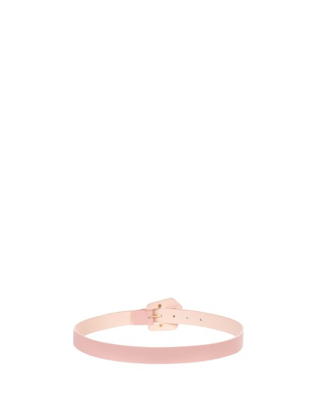 Cinto Fino Rígido em Pele Sintética com Fivela Geométrica Rinascimento