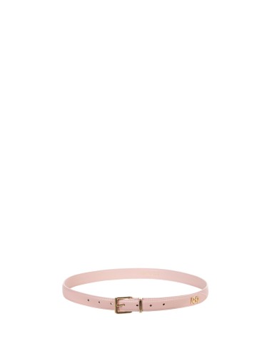 Cinto Fino Rígido Em Pele Sintética Com Fivela Quadrada Rinascimento