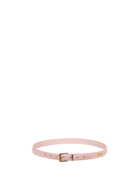 Cinto Fino Rígido Em Pele Sintética Com Fivela Quadrada Rinascimento