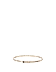 Cinto fino em pele sintética com argolas Rinascimento