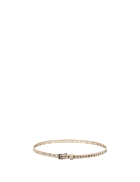 Cinto fino em pele sintética com argolas Rinascimento