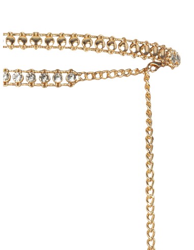 Cinto jóia ajustável com cristais cabochão Rinascimento