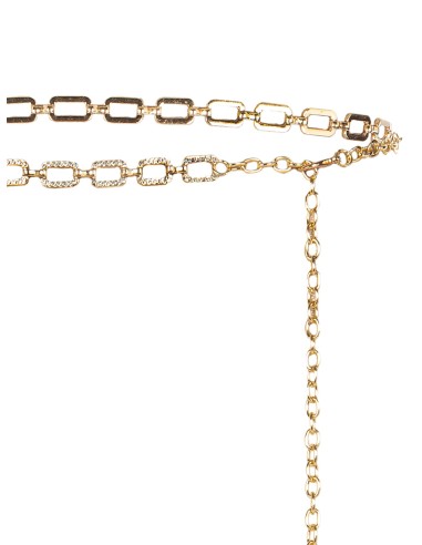 Cinto Jóia Ajustável Com Retângulos E Strass Rinascimento