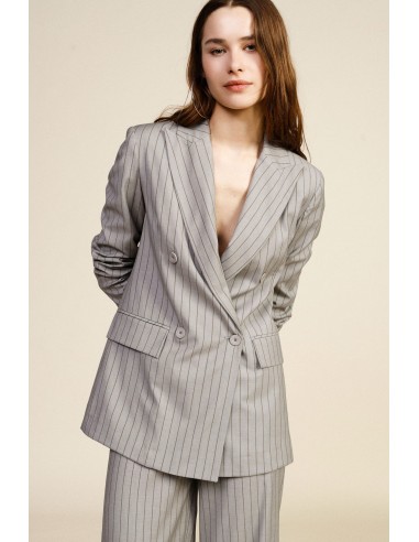 Blazer Doppiopetto Con Pinstripe E Tasche Con Patta Dixie - Vestiti...