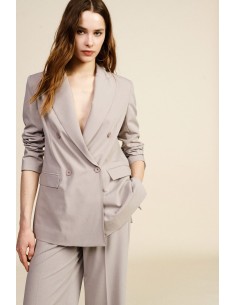 Blazer de Abotoamento Duplo com Bolsos de Aba Dixie