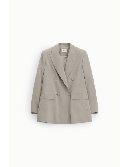 Blazer de Duplo Peito com Bolsos de Aba Dixie