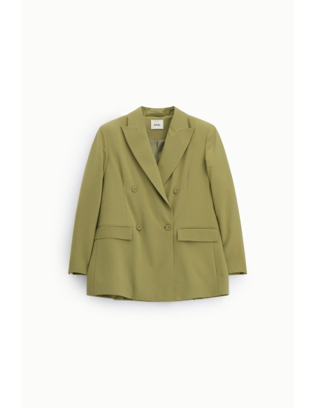 Blazer cruzado com bolsos de aba Dixie