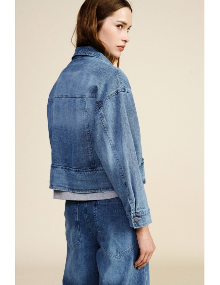 Denim Jacket Con Tasche Frontali E Taglio Dritto Dixie - Vestiti Fi...