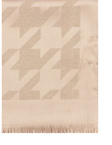 Écharpe Leve com Padrão Pied-de-Poule e Fio de Lurex com Efeito Glitter Rinascimento