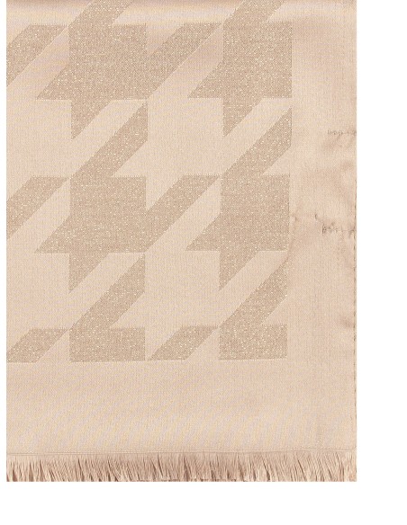 Sciarpa Leggera In Pied De Poule Con Filato In Lurex Effetto Glitte...