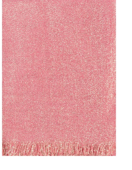Lenço leve com fio em lurex e bordas franjadas Rinascimento