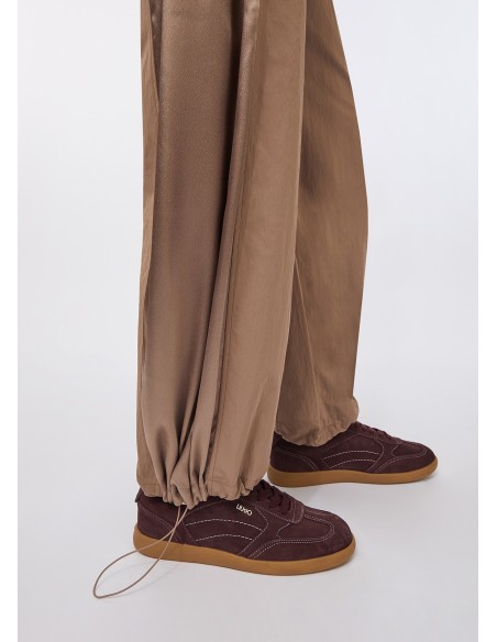 Calças Jogging em Nylon e Cetim Liu Jo