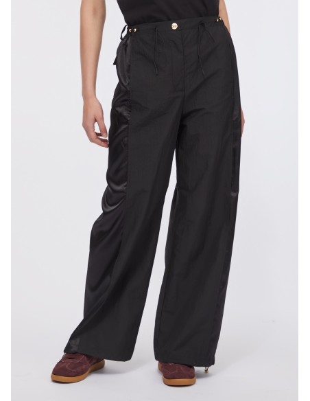 Calças Jogging em Nylon e Cetim Liu Jo