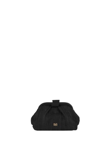 Clutch trançada com efeito palha e alça de corrente removível Rinascimento