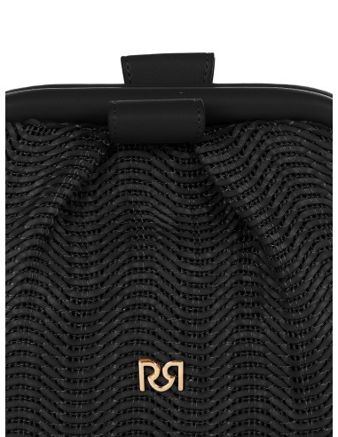 Pochette trançada efeito palha com alça de corrente removível Rinascimento