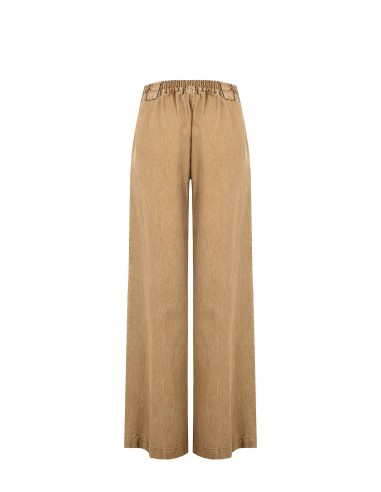 Calças De Ganga Palace Com Bolsos Com Pregas E Elástico Nas Costas Rinascimento - Vestiti Firmati Life Smiles