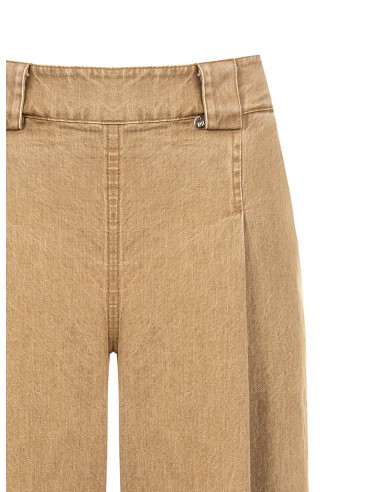 Calças De Ganga Palace Com Bolsos Com Pregas E Elástico Nas Costas Rinascimento - Vestiti Firmati Life Smiles