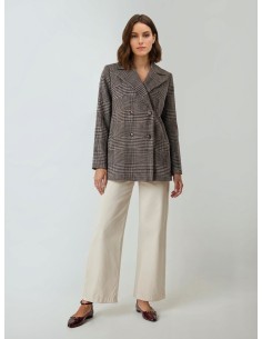 Casaco Curto Em Príncipe De Gales Rinascimento - Vestiti Firmati Life Smiles