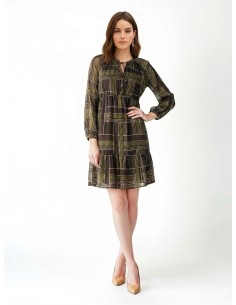 Vestido Curto Em Georgette Com Tiras No Pescoço Rinascimento - Vestiti Firmati Life Smiles