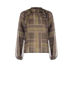 Blusa Ampla Em Georgette Xadrez Com Laço Rinascimento - Vestiti Firmati Life Smiles 2