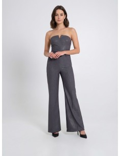 Macacão Palazzo Em Tecido Laminado Rinascimento - Vestiti Firmati Life Smiles