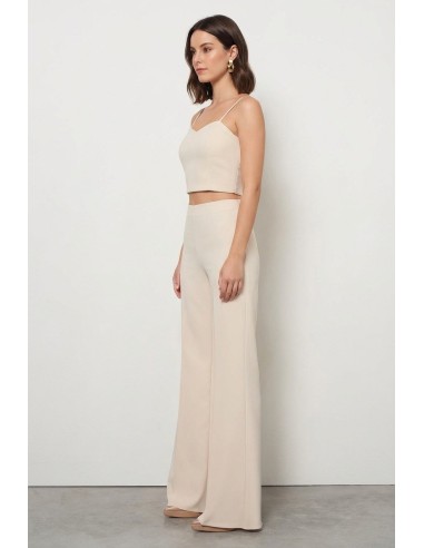 Calças Palazzo Em Tecido Técnico Com Fecho Lateral Rinascimento - Vestiti Firmati Life Smiles