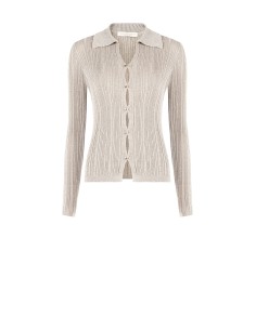 Polo Aderente A Coste Con Lurex E Bottoni Rinascimento - Vestiti Fi... 2