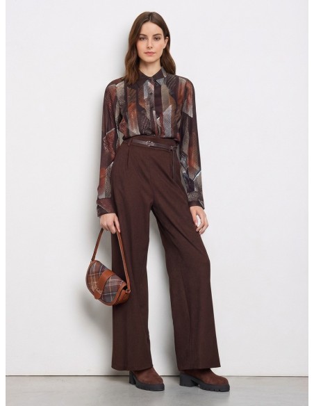 Camisa Cinturada em Viscose Rinascimento