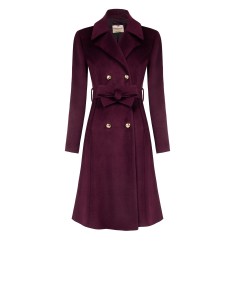 Cappotto Lungo In Velour Con Bottoni Logo E Cintura Coordinata Rina... 2