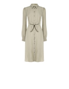 Abito Chemisier Midi In Tessuto Leggero Misto Viscosa Con Cintura C... 2