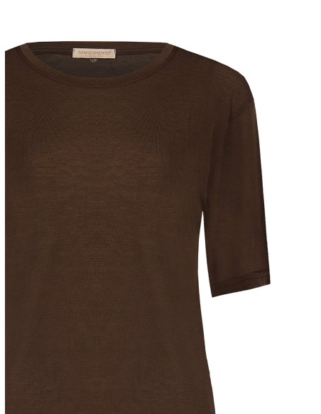 T-shirt regular em viscose ultraleve Rinascimento