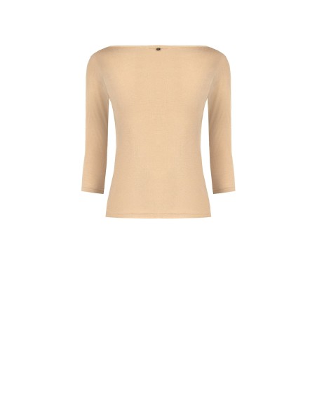 T-Shirt Justa em Viscose Ultraleve com Mangas 3/4 Rinascimento