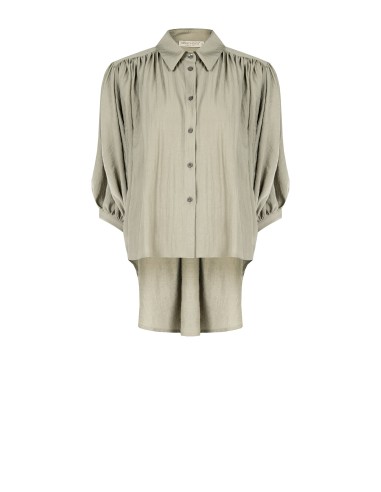 Camisa ampla em tecido leve, mistura de viscose, com mangas de morcego Rinascimento