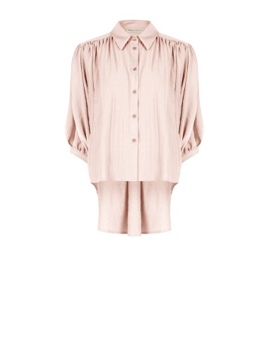 Camisa ampla em tecido leve misto viscose com mangas morcego Rinascimento