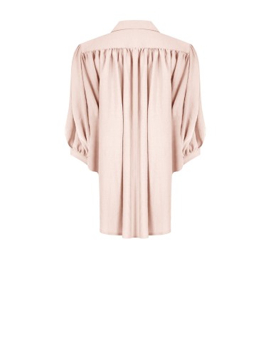 Camisa ampla em tecido leve misto de viscose com mangas morcego Rinascimento