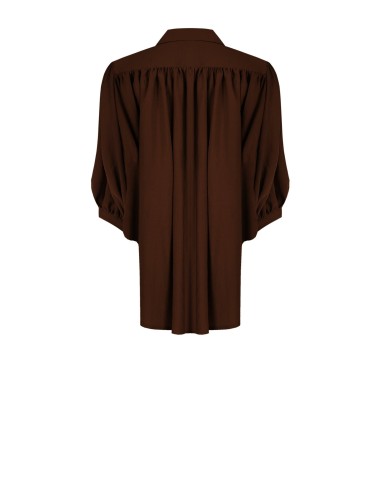 Camisa ampla em tecido leve, mistura de viscose, com mangas morcego Rinascimento