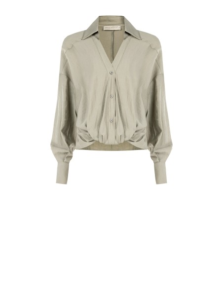 Camicia Ampia A Palloncino Davanti In Tessuto Leggero Misto Viscosa...