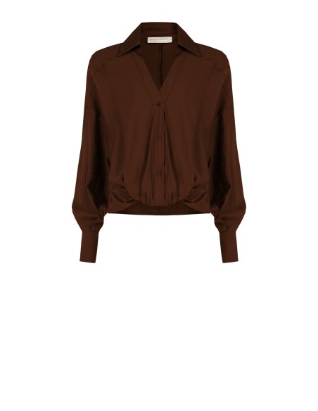 Camicia Ampia A Palloncino Davanti In Tessuto Leggero Misto Viscosa...