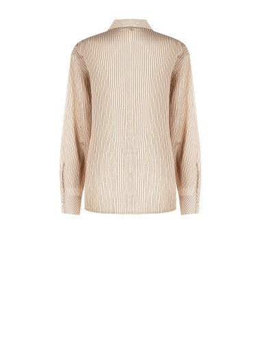 Blusa fluida em mistura de viscose com efeito ligeiramente amassado Rinascimento