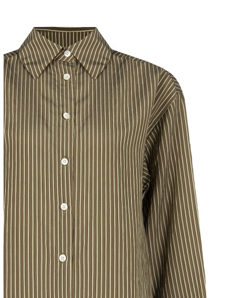 Camisa fluida em mistura de viscose com efeito ligeiramente amarrotado Rinascimento