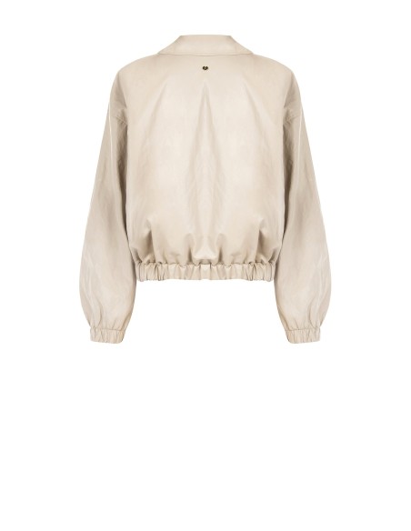 Giubbotto Bomber In Similpelle Effetto Leggermente Stropicciato Rin...