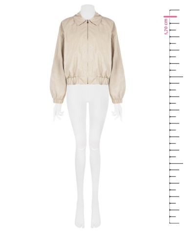 Giubbotto Bomber In Similpelle Effetto Leggermente Stropicciato Rin...