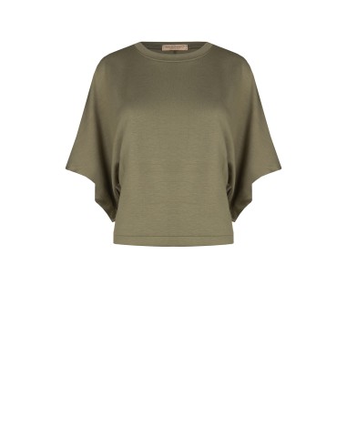 Sweatshirt oversize curta em mistura de viscose Rinascimento