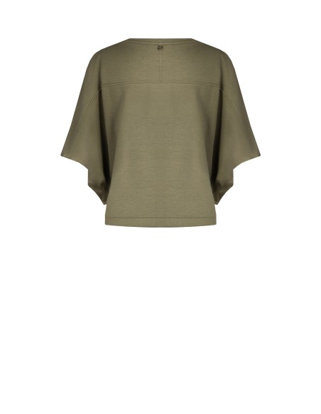 Sweatshirt oversize curta em mistura de viscose Rinascimento