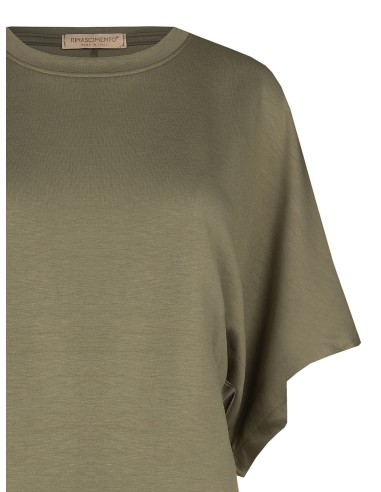 Sweatshirt curto oversize em mistura de viscose Rinascimento
