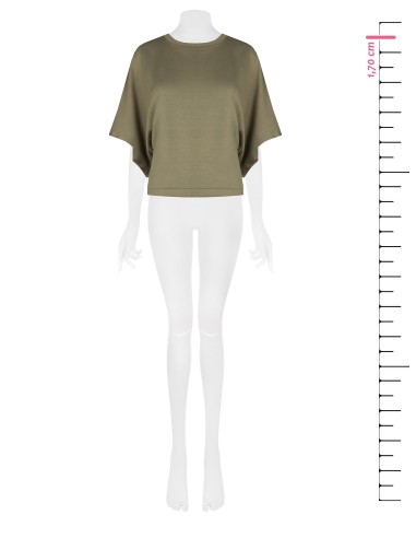 Sweatshirt oversized curta em mistura de viscose Rinascimento