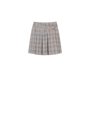 Minisaia-calça em Príncipe de Gales com pregas na parte da frente Rinascimento